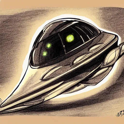 Image similar to sketch of an alien spaceship