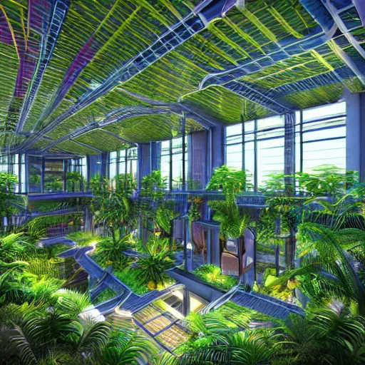Prompt: solar punk futuristic greenhouse apartments in a tropical forest setting. vivid colors mixes with dusty moody lighting. architectural concepts inspired by dune 2 0 4 9, 8 k, photorealism, hdr