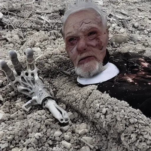 Image similar to last selfie of last alive ukrainian very damaged body to bones running from nuclear explosion, dead bodies everywhere, 2 0 2 2