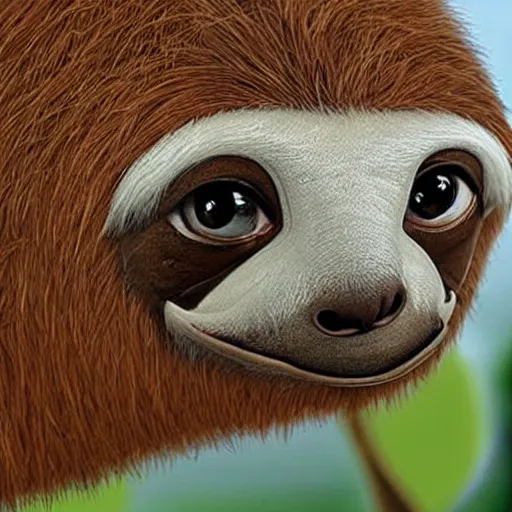 Image similar to sid the light - colored sloth with protruding eyes from ice age ( 2 0 0 2 )