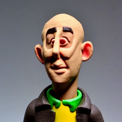 Prompt: mac miller, made of clay, as a claymation character