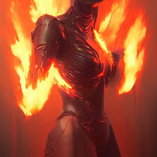 Prompt: bionic devil flames by greg rutkowski