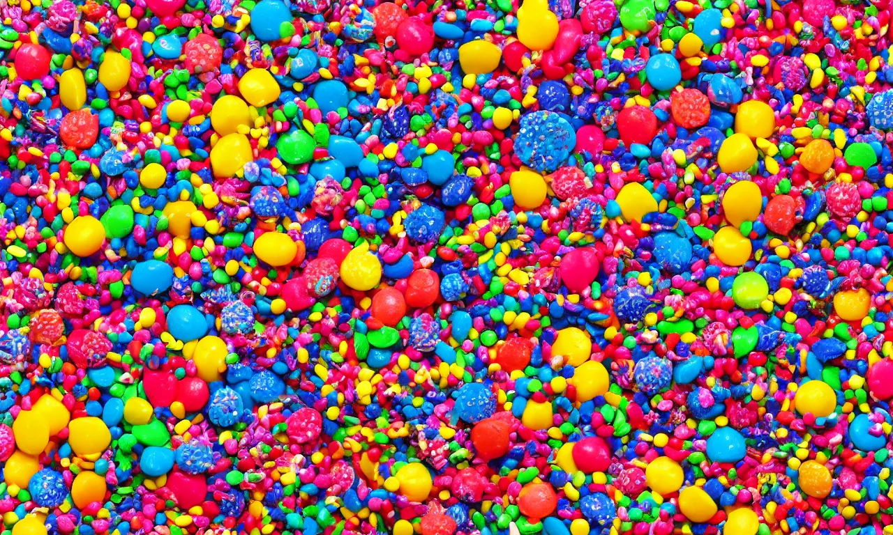 Prompt: extreme candy maximalism