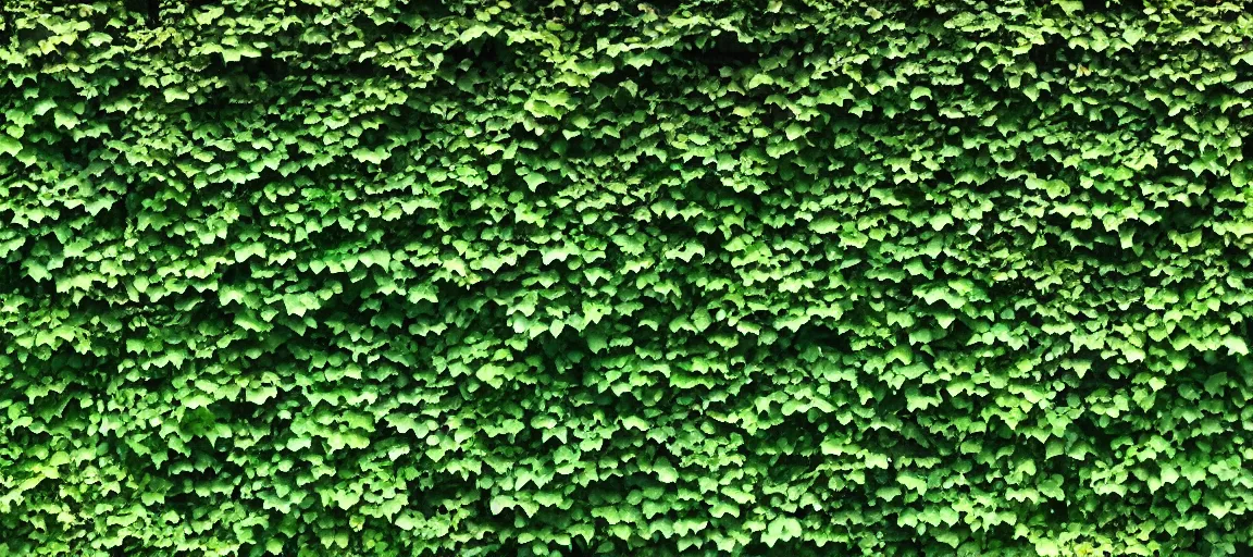 Prompt: a very beautiful green wall of vines and leaves and flowers,