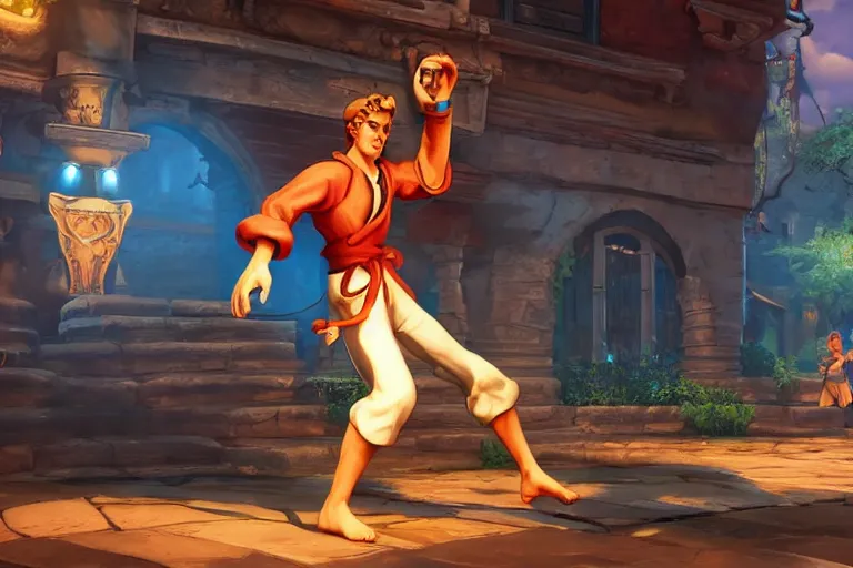 Prompt: screenshot of guybrush threepwood in street fighter 5, high resolution, hd, 4k