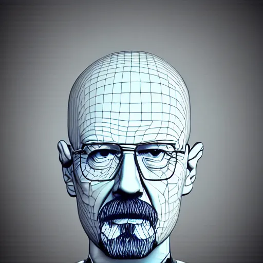 Prompt: walter white stylized 3 d model