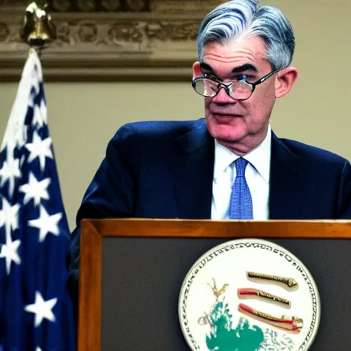 Image similar to jerome powell high as a kite