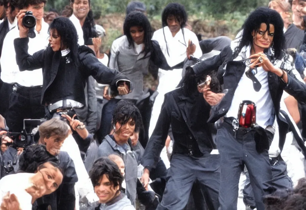 Image similar to michael jackson on the set of david cameron's avatar