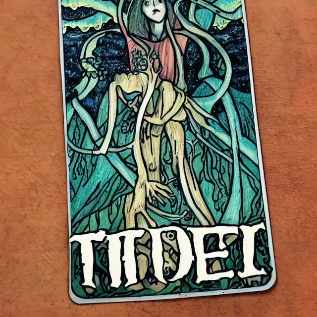 Image similar to life and death tarot card illustration