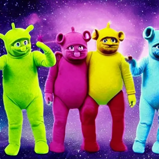 Image similar to tardigrade Teletubbies