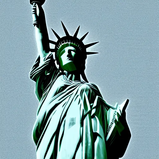 Prompt: Ruth Bader Ginsburg as the statue of Liberty, HD photograph