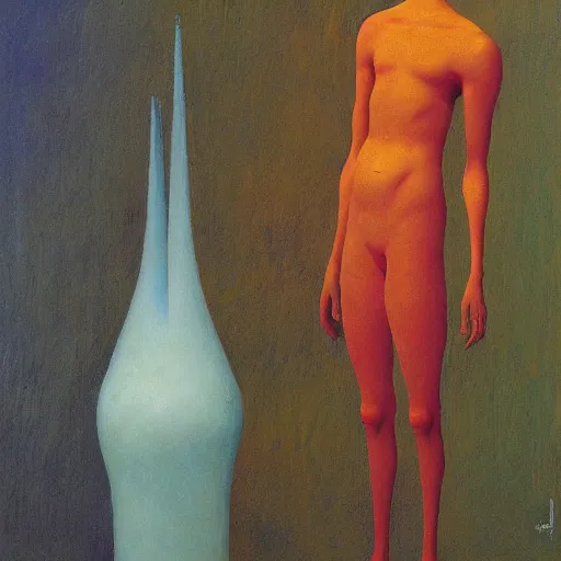 Image similar to an impasto painting by shaun tan of an abstract sculpture by the caretaker and zdzisław beksinski ( 1 8 9 0 )