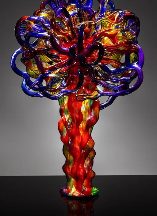 Image similar to a table light designed by dale chihuly