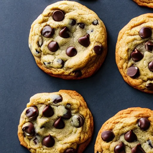 Prompt: chocolate chip cookies made of blue light