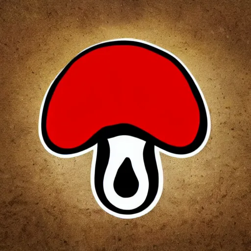 Image similar to Spencers Shroomery logo. Mushroom theme colorful retro styling by ivan chermayeff