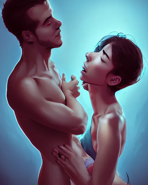 Image similar to young couple being pulled apart from each other, square, comic book, comic panels, artstation, elegant highly detailed digital painting pixiv