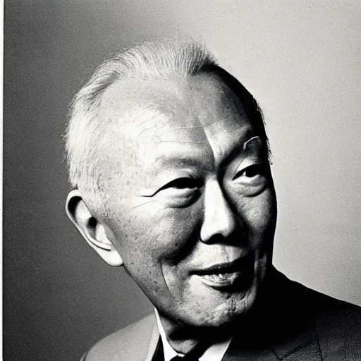 Image similar to lee kuan yew by alexander rodchenko