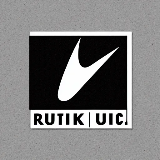 Image similar to black on white nike graphic design stickers in style of david rudnick, eric hu, y 2 k, brutalism