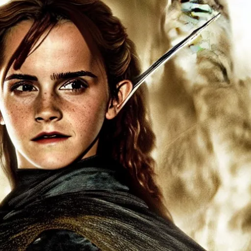 Prompt: emma watson in lord of the rings