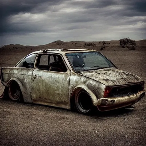 Prompt: a madmax style prius