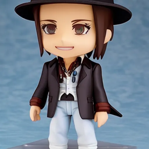 Prompt: johnny depp with a hat as nendoroid, kodak film