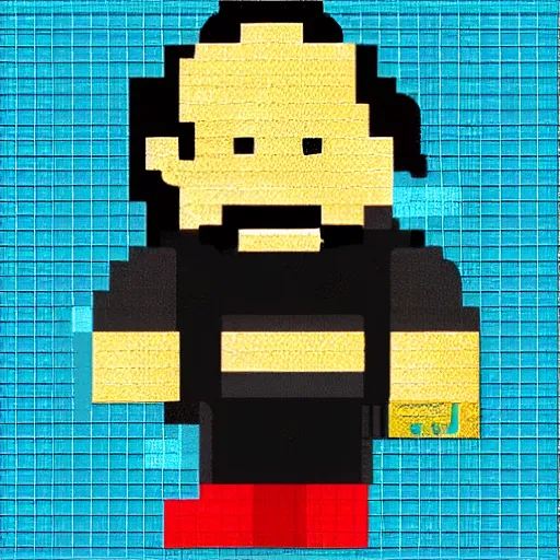 Image similar to Danny DeVito as a Nintendo Punch Out! character, 8-bit pixel art, 16 colors