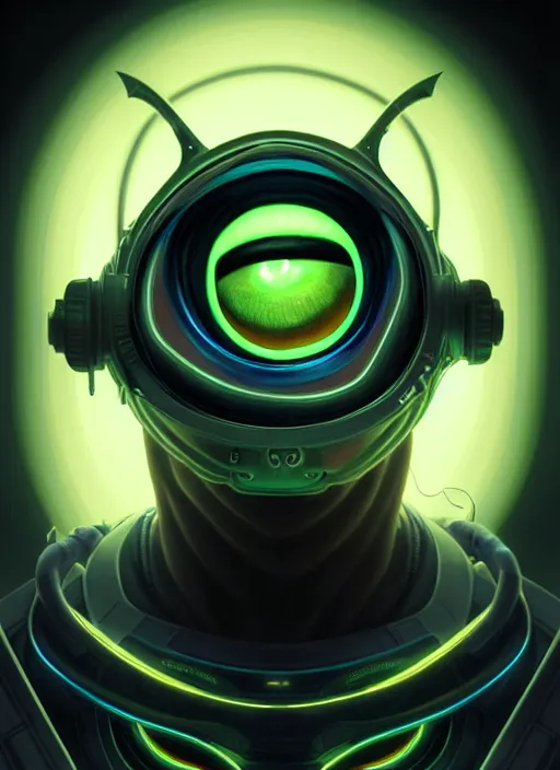 Prompt: symmetry!! portrait of mike wazowski, sci - fi, tech wear, glowing lights!! intricate, elegant, highly detailed, digital painting, artstation, concept art, smooth, sharp focus, illustration, art by artgerm and greg rutkowski and alphonse mucha