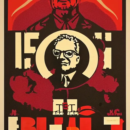 Prompt: pointillism Propaganda poster of kfc