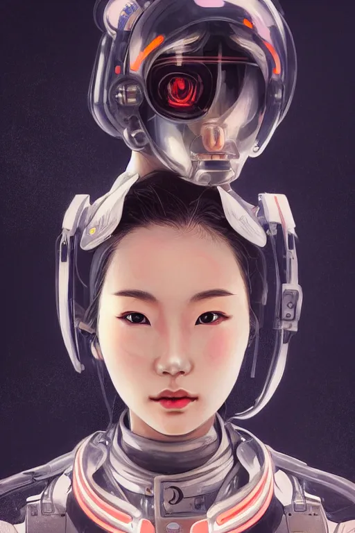 Image similar to portrait futuristic beautiful japanese Airforce armored pilot Girl, in future fighter aircraft, ssci-fi, fantasy, intricate, very very beautiful, elegant, human anatomy, neon light, highly detailed, digital painting, artstation, concept art, soft light, smooth, sharp focus, illustration, art by tian zi and WLOP and alphonse mucha