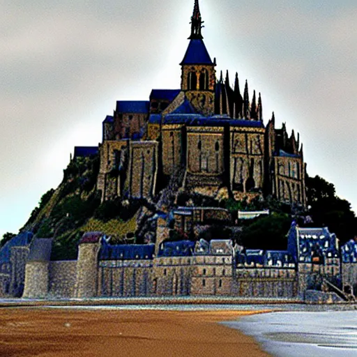 Prompt: Mont St. Michel by Alariko