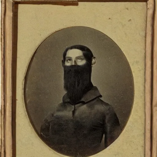 Image similar to an on photograph of a furry from the early 1 9 th century