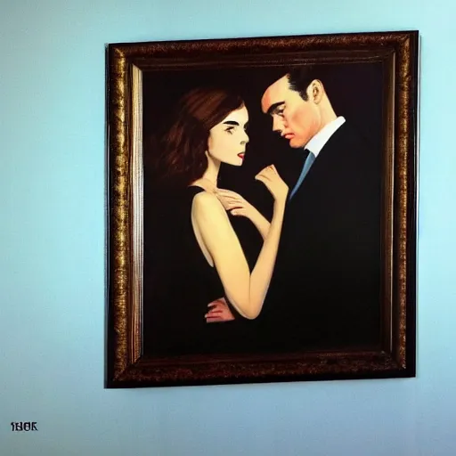 Image similar to of jack vettriano painting of lilly collins