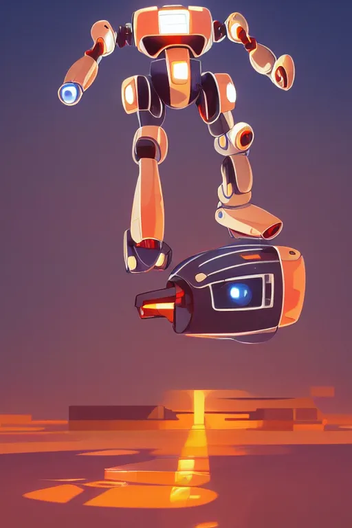 Image similar to metabots medabots medarotto medarot robot minimalist comics, behance hd by jesper ejsing, by rhads, makoto shinkai and lois van baarle, ilya kuvshinov, rossdraws global illumination ray tracing hdr radiating a glowing aura