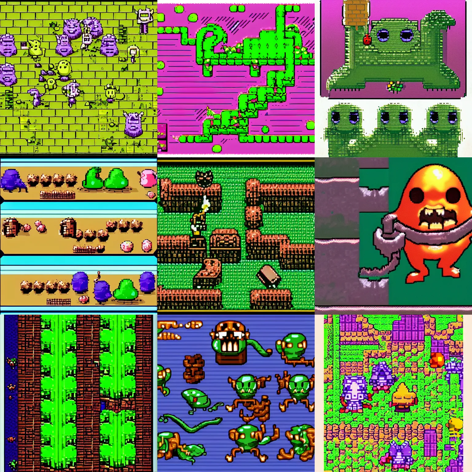 Prompt: rpg slime enemy, snes, video game art