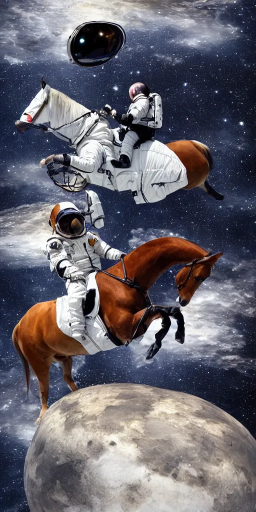 Image similar to astronaut riding horse, upside down reflection