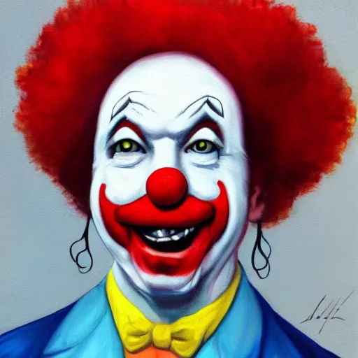 Image similar to a clown portrait