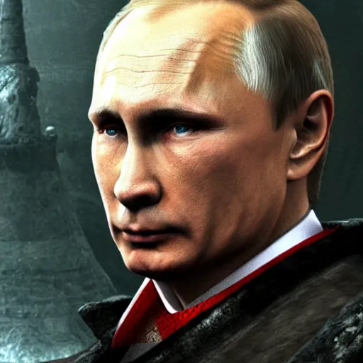 Prompt: vladimir putin as a boss in dark souls