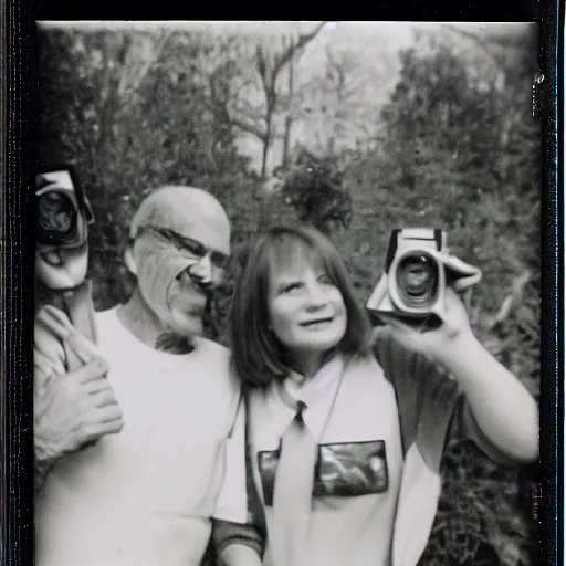 Image similar to found polaroid of bizarre trash humpers