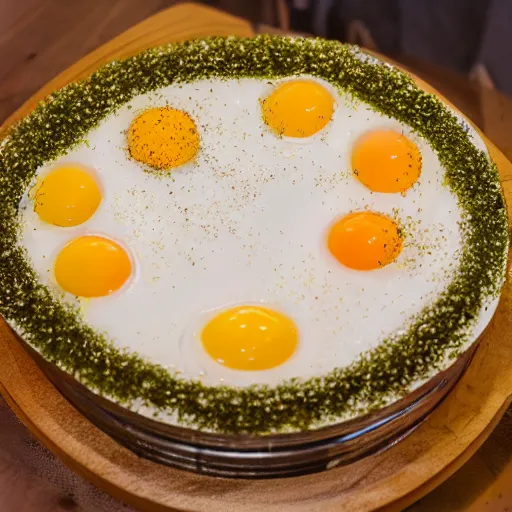 Prompt: egg cake, food photography, very detailed