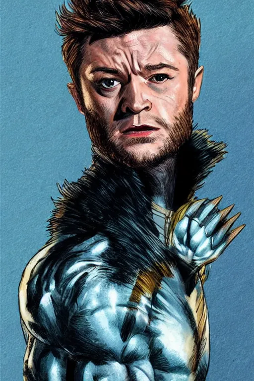 Taron Egerton As Wolverine With A Full Costume And | Stable Diffusion ...