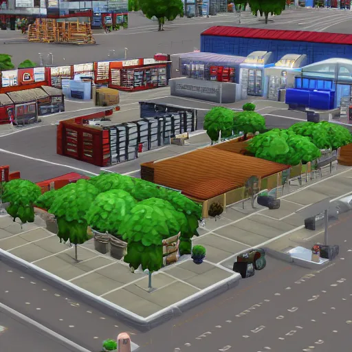 Image similar to Costco in sims 4