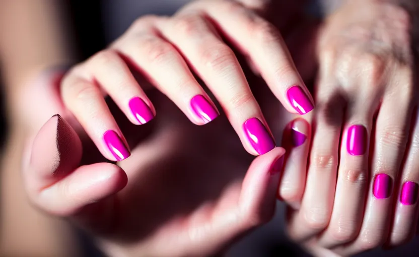 Image similar to photograph of hands lots of hands, female hands, painted nails, creepy, one point perspective, 1-point perspective, tilt shift, sigma 85mm f/1.4, 4k, depth of field, high resolution, 4k, 8k, hd, full color