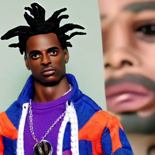 Prompt: playboi carti as an action figure 4 k detailed super realistic