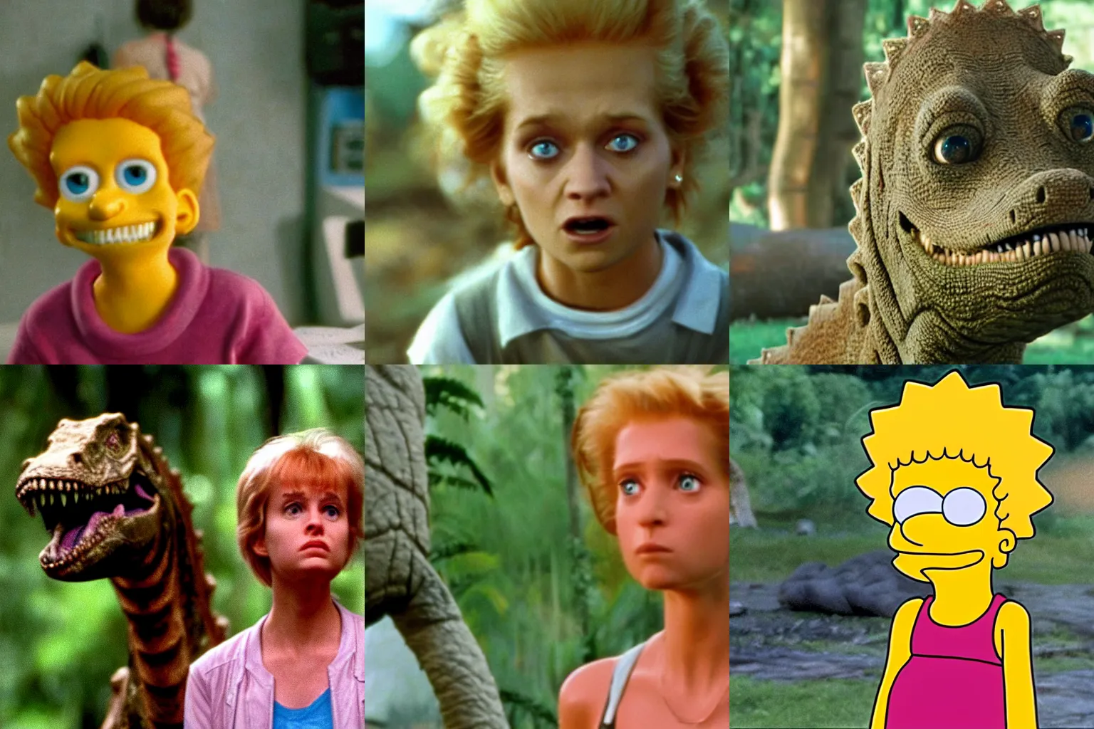 Prompt: film still of realistic human Lisa Simpson as Ellie Sattler in Jurassic Park (1993)