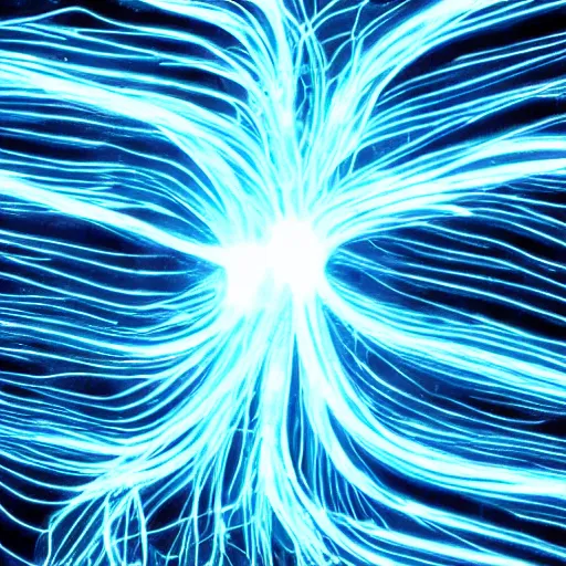 Prompt: “fiber optic cables deep blue inside a brain”