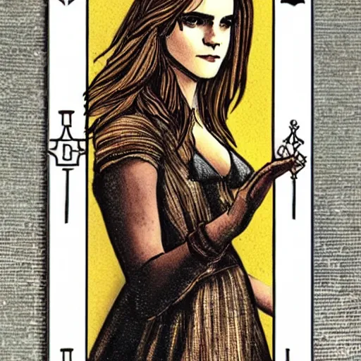 Image similar to Tarot card of Emma Watson