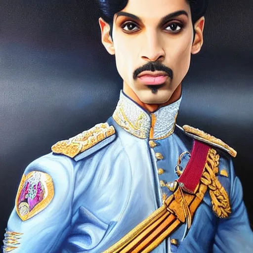 Image similar to a highly detailed painting. Prince wants to be your girlfriend. Trending on Artstation.