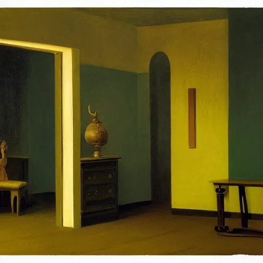 Image similar to golden dragon in a room, daguerreotype by edward hopper, by henri rousseau, by Bosch, by Pontormo, art noveau, highly detailed, strong lights, liminal, eerie, Bright pastel colors, octane render, 8k