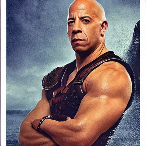 Prompt: vin diesel as a viking