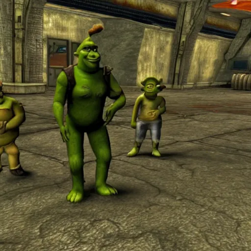 Image similar to shrek in fallout 3